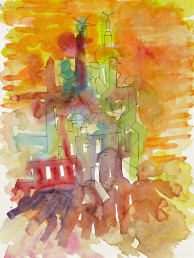 Moloch City Series, 36 x 27 cm, Watercolor/Sketchbooks, 2018, Private Collection