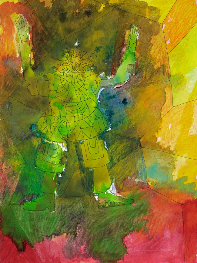 Moloch City Series - Man and machine - Mann und Maschine, 36 x 27 cm, Watercolor/Sketchbooks, 2018, Private Collection