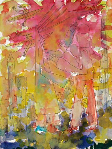 Moloch City Series - City - Stadt, 36 x 27 cm, Watercolor/Sketchbooks, 2018, Private Collection