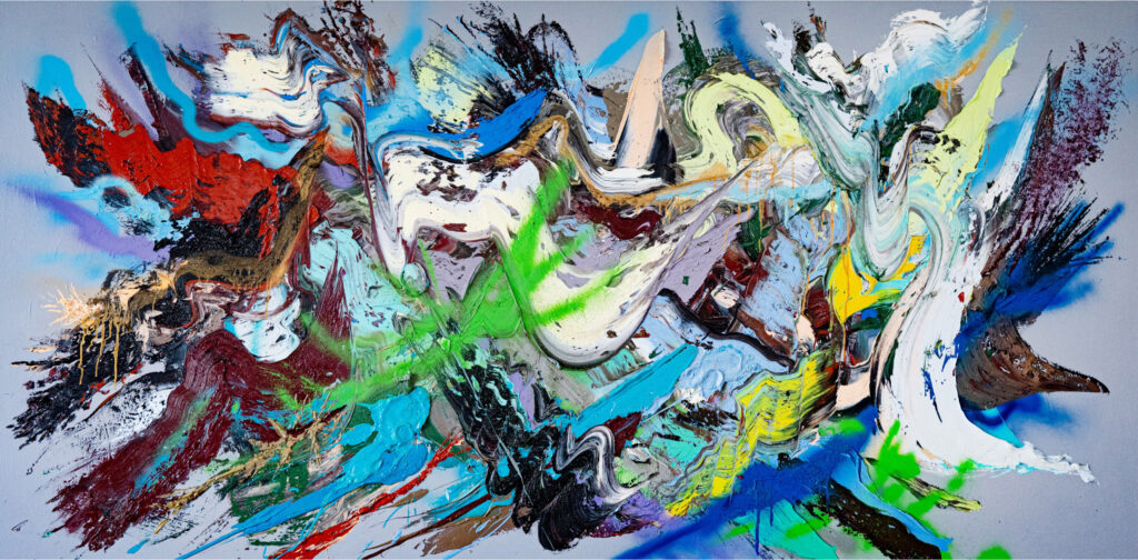 Awakening in the Undergrowth, 2024, 120 x 250 cm, Oil/Canvas, Courtesy of the Artist