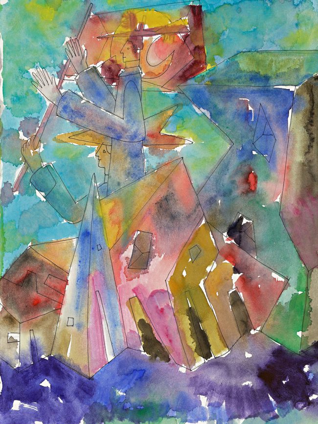 Moloch City Series – Cat – Katze, 36 x 27 cm, Watercolor/Sketchbooks, 2018, Private Collection Moloch City Series – Cat - Katze, 36 x 27 cm, Watercolor/Sketchbooks, 2018, Private Collection