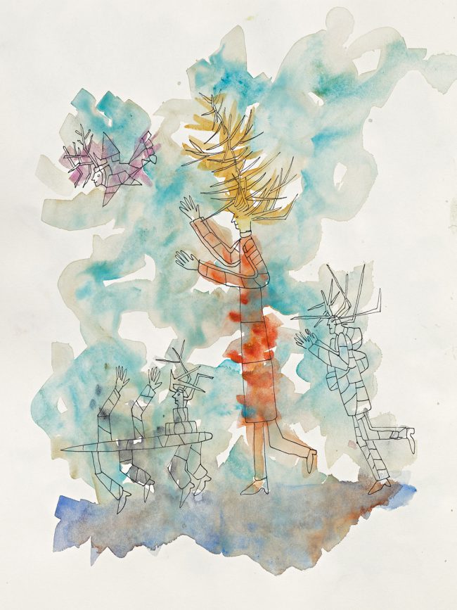 Moloch City Series – Cicadas, 36 x 27 cm, Watercolor/Sketchbooks, 2018, Private Collection Moloch City Series – Cicadas, 36 x 27 cm, Watercolor/Sketchbooks, 2018, Private Collection