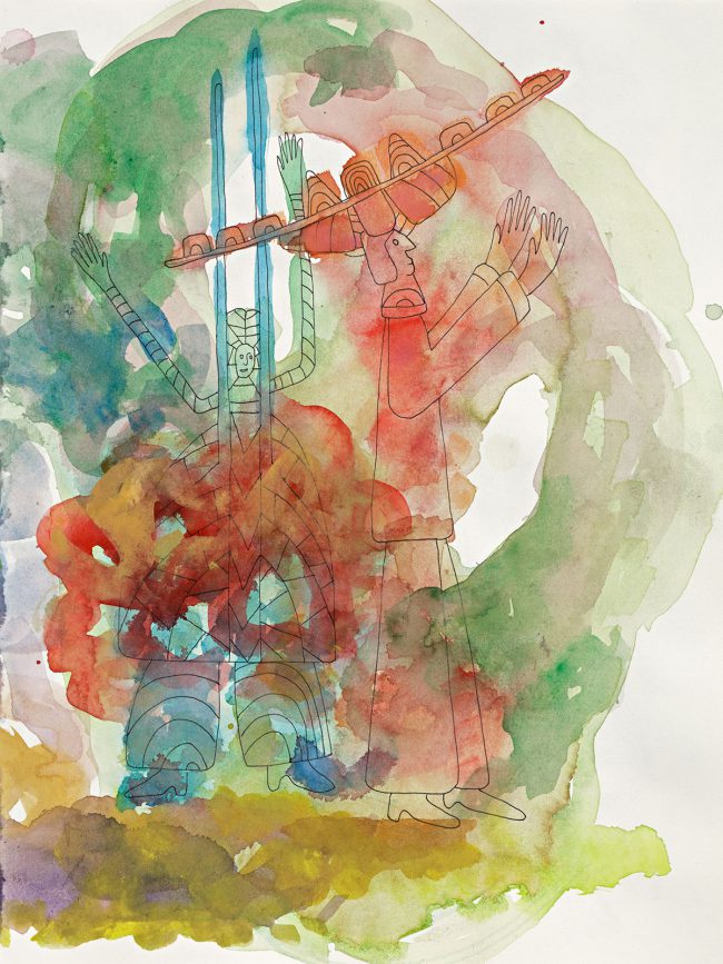 Moloch City Series – Journey, 36 x 27 cm, Watercolor/Sketchbooks, 2018, Private Collection