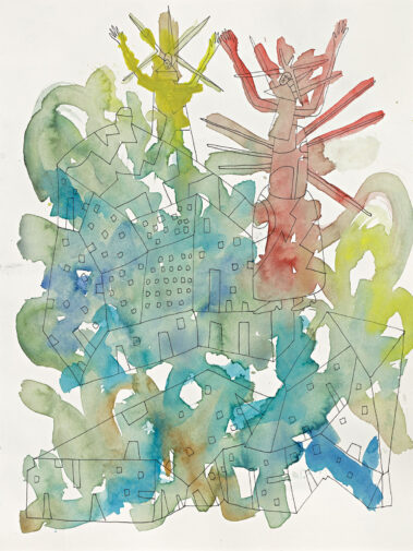 Moloch City Series, 36 x 27 cm, Watercolor/Sketchbooks, 2018, Private Collection