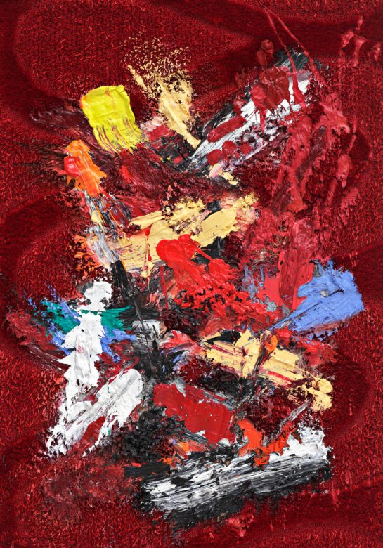 On the rug I • 170 x 130 cm • Mixed technique/Rug • Israel/Jordanien 2014 • Private Collection