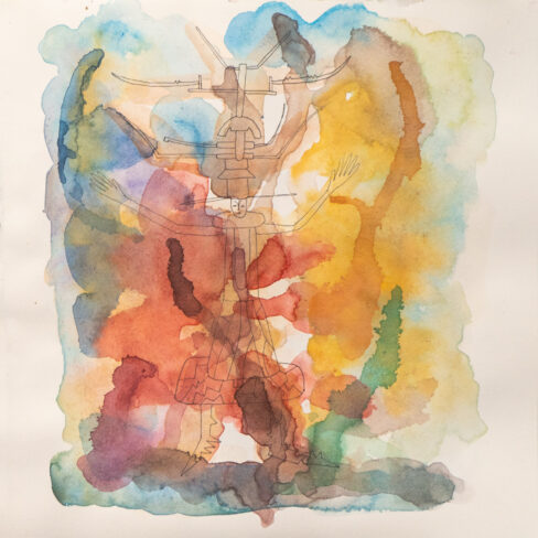 Traveling to the End, Watercolor Sketchbook, 2019, Seoul - Shanghai, Page 2