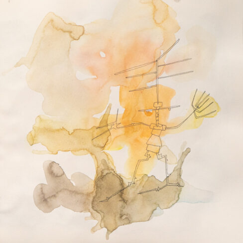 Traveling to the End, Watercolor Sketchbook, 2019, Seoul - Shanghai, Page 3