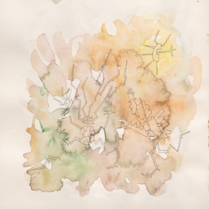 Traveling to the End, Watercolor Sketchbook, 2019, Seoul - Shanghai, Page 4