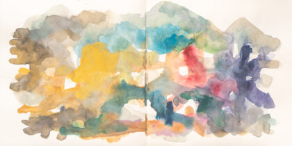 Traveling to the End, Watercolor Sketchbook, 2019, Seoul - Shanghai, Page 19-20