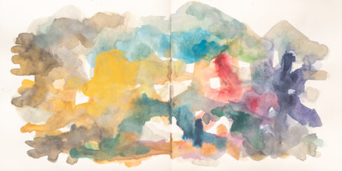 Traveling to the End, Watercolor Sketchbook, 2019, Seoul - Shanghai, Page 19-20
