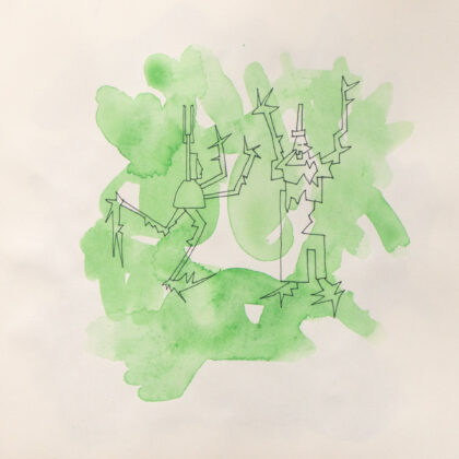 Traveling to the End, Watercolor Sketchbook, 2019, Seoul – Shanghai, Page 23