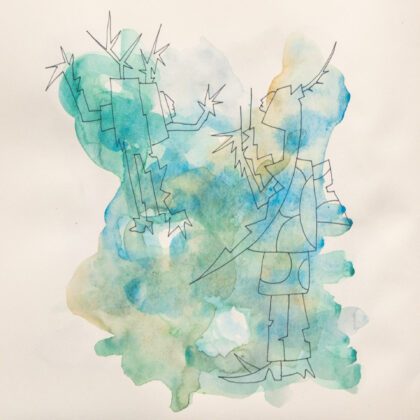 Traveling to the End, Watercolor Sketchbook, 2019, Seoul – Shanghai, Page 24