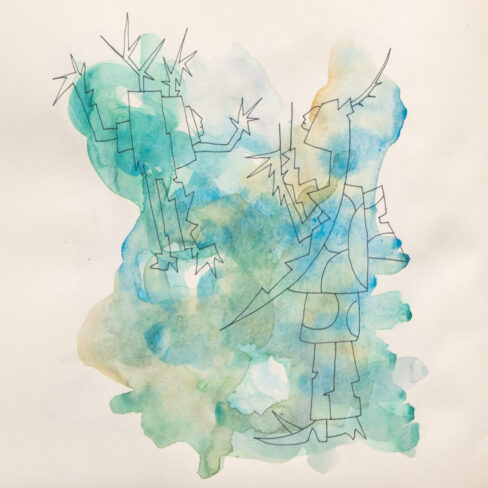 Traveling to the End, Watercolor Sketchbook, 2019, Seoul – Shanghai, Page 24
