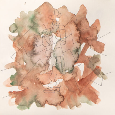 Traveling to the End, Watercolor Sketchbook, 2019, Seoul – Shanghai, Page 25