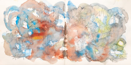 Traveling to the End, Watercolor Sketchbook, 2019, Seoul – Shanghai, Page 31-32