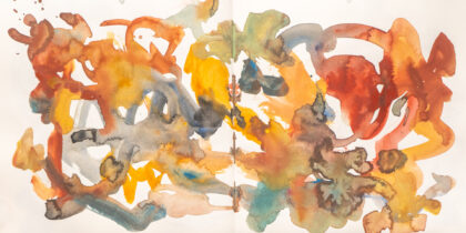 Traveling to the End, Watercolor Sketchbook, 2019, Seoul – Shanghai, Page 37-38