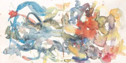 Traveling to the End, Watercolor Sketchbook, 2019, Seoul – Shanghai, Page 43-44