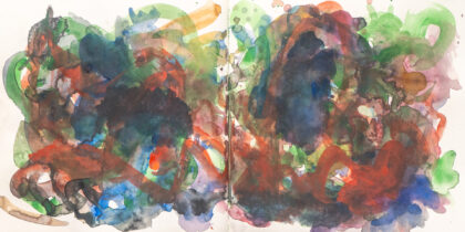 Traveling to the End, Watercolor Sketchbook, 2019, Seoul – Shanghai, Page 45-46