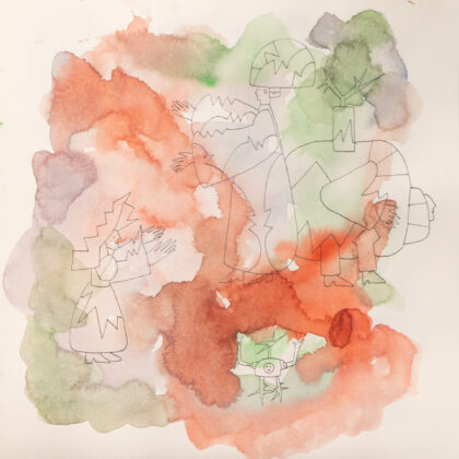 Traveling to the End, Watercolor Sketchbook, 2019, Seoul – Shanghai, Page 47