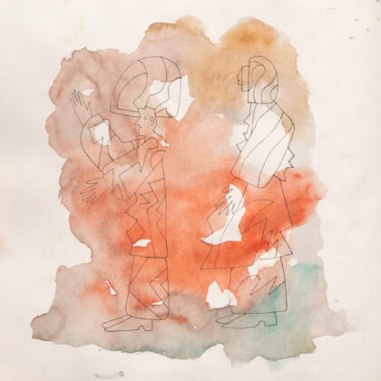 Traveling to the End, Watercolor Sketchbook, 2019, Seoul – Shanghai, Page 48