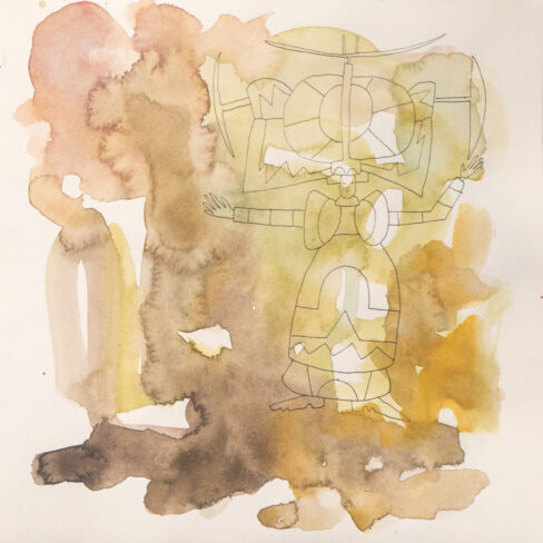 Traveling to the End, Watercolor Sketchbook, 2019, Seoul – Shanghai, Page 49