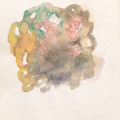 Traveling to the End, Watercolor Sketchbook, 2019, Seoul – Shanghai, Page 50