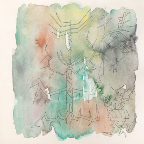 Traveling to the End, Watercolor Sketchbook, 2019, Seoul – Shanghai, Page 59