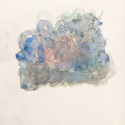 Traveling to the End, Watercolor Sketchbook, 2019, Seoul – Shanghai, Page 60