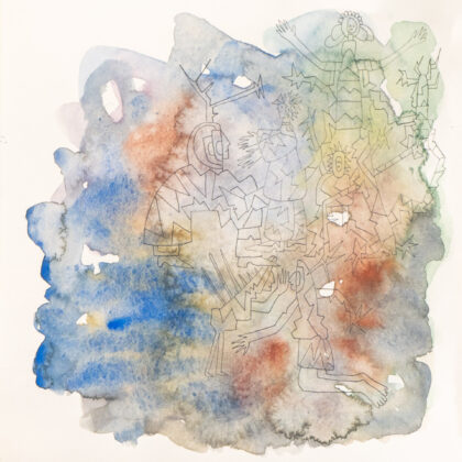 Traveling to the End, Watercolor Sketchbook, 2019, Seoul – Shanghai, Page 61