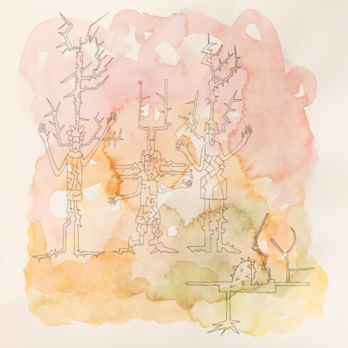 Traveling to the End, Watercolor Sketchbook, 2019, Seoul – Shanghai, Page 65