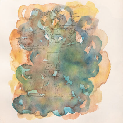 Traveling to the End, Watercolor Sketchbook, 2019, Seoul – Shanghai, Page 66