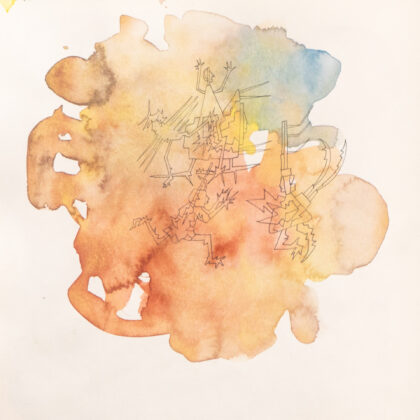 Traveling to the End, Watercolor Sketchbook, 2019, Seoul – Shanghai, Page 68