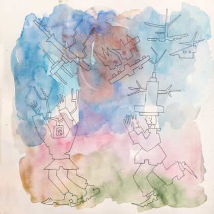 Traveling to the End, Watercolor Sketchbook, 2019, Seoul – Shanghai, Page 72