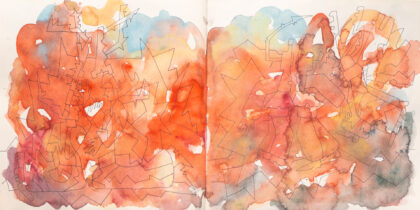 Traveling to the End, Watercolor Sketchbook, 2019, Seoul – Shanghai, Page 79-80