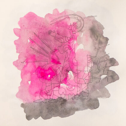 Traveling to the End, Watercolor Sketchbook, 2019, Seoul – Shanghai, Page 83