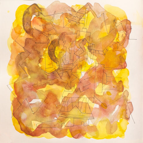 Traveling to the End, Watercolor Sketchbook, 2019, Seoul – Shanghai, Page 90