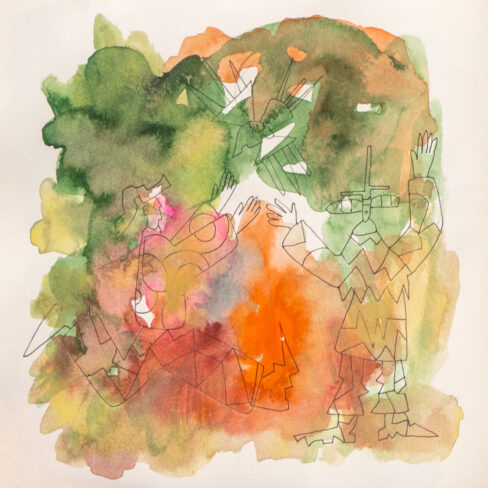 Traveling to the End, Watercolor Sketchbook, 2019, Seoul – Shanghai, Page 96