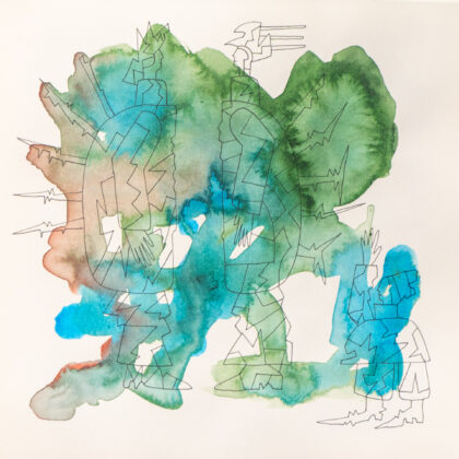 Traveling to the End, Watercolor Sketchbook, 2019, Seoul – Shanghai, Page 97