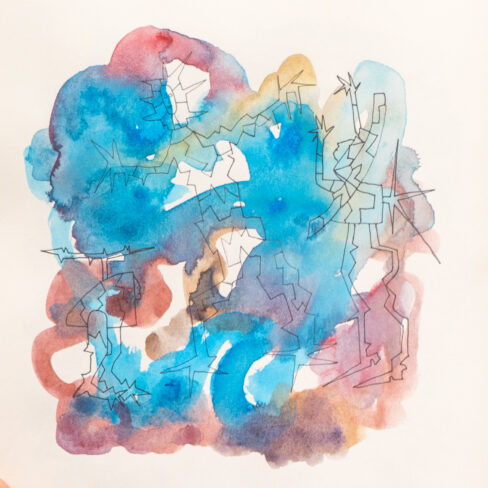 Traveling to the End, Watercolor Sketchbook, 2019, Seoul – Shanghai, Page 98