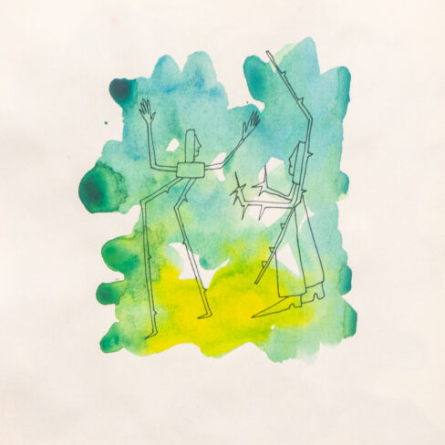 Traveling to the End, Watercolor Sketchbook, 2019, Seoul – Shanghai, Page 100