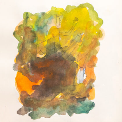 Traveling to the End, Watercolor Sketchbook, 2019, Seoul – Shanghai, Page 102