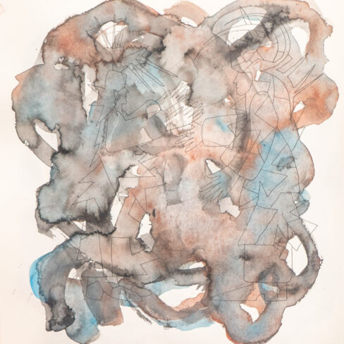 Traveling to the End, Watercolor Sketchbook, 2019, Seoul – Shanghai, Page 105