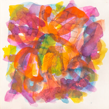 Traveling to the End, Watercolor Sketchbook, 2019, Seoul – Shanghai, Page 107