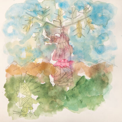 Traveling to the End, Watercolor Sketchbook, 2019, Seoul – Shanghai, Page 111