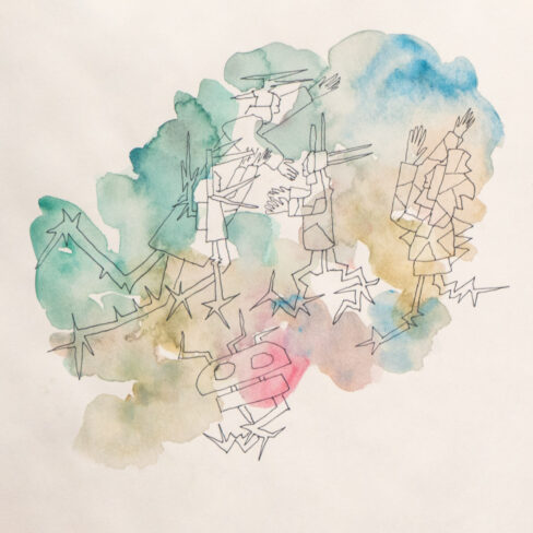Traveling to the End, Watercolor Sketchbook, 2019, Seoul – Shanghai, Page 112