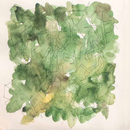 Traveling to the End, Watercolor Sketchbook, 2019, Seoul – Shanghai, Page 114