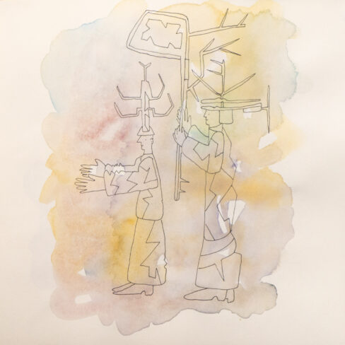 Traveling to the End, Watercolor Sketchbook, 2019, Seoul – Shanghai, Page 121