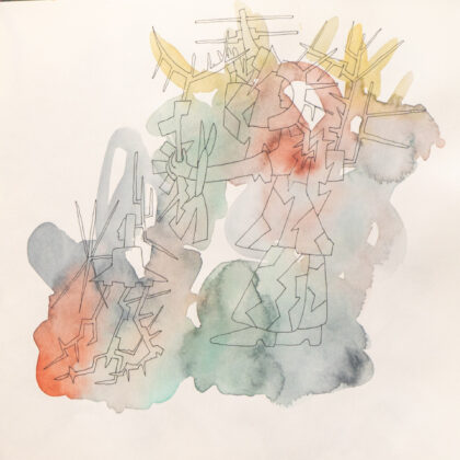 Traveling to the End, Watercolor Sketchbook, 2019, Seoul – Shanghai, Page 123