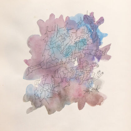 Traveling to the End, Watercolor Sketchbook, 2019, Seoul – Shanghai, Page 124