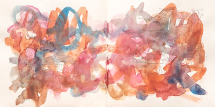 Traveling to the End, Watercolor Sketchbook, 2019, Seoul – Shanghai, Page 125-126